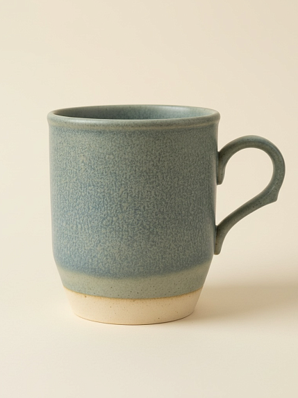 Кружка ручной работы Мастерская Виктории Нор «Сердечко», голубая, керамика, 200 мл, фото 2.