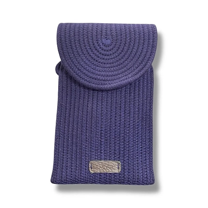 Сумка для телефона с клапаном, фиолетовая, фото 1.