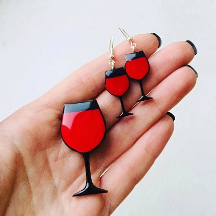 Брошь «Бокал вина», фото 5.