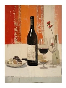 3D Стикер на телефон «Вино», оранжевый, объёмный