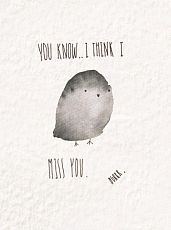 Открытка «I think i miss you»