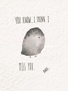 Открытка «I think i miss you»