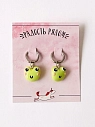 Серьги-конго Радость Рядом «Лягушки», полимерная глина, зеленые, превью фото 2