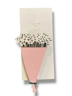 Бирка для подарка ВОЕ «Букет ромашек», на прищепке, 7 см