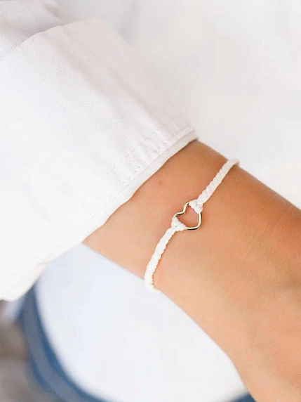 Браслет WAF WAF «Сердце», белый, фото 2.