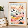 Постер интерьерный «Пейзаж с разноцветными горами», А4, превью фото 2