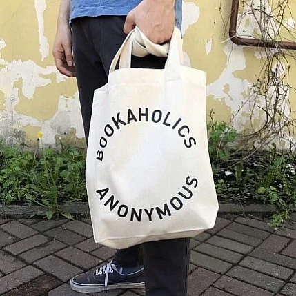 Сумка шоппер «Bookaholics anonymous», белый, фото 2.