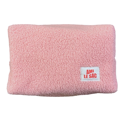 Косметичка ручной работы АМИ (Ami lé sac) «Grand», розовый барашек, фото 1.