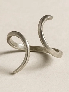 Кольцо из нейзильбера «Змея»