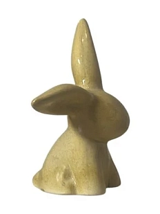 Статуэтка ручной работы Кролик, оранжевая, керамика