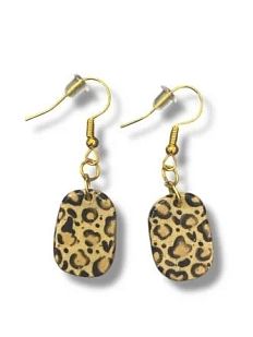 Серьги Бережно «‎Лео»‎‎ прямоугольные, керамика, 20 мм