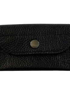 Кошелёк ручной работы, натуральная кожа, черный