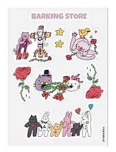 Виниловые стикеры «Котики и розы», А5