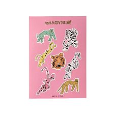 Стикерпак с тиграми «Wild kittens», розовый