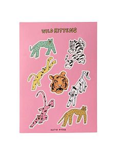 Стикерпак с тиграми «Wild kittens», розовый