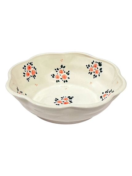 Пиала ручной работы Slowday Ceramics «Розовые цветочки», полуфарфор, 14 см, фото 3.