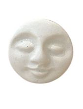 Кольцо ручной работы КерамЕлКа «Лицо малое», белое, керамика