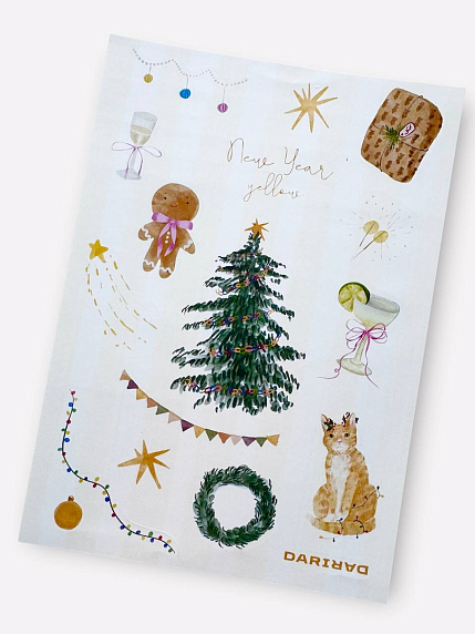 Стикерпак на Новый год «New Year yellow», А5, фото 4.