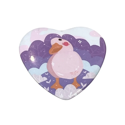 Значок закатной Юми Лард «Утя», металл, 50 мм, фото 1.