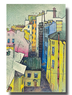 Открытка «Дворы Петербурга», Elizabeth Madar