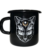 Эмалированная кружка «Кот», чёрная, 400 мл
