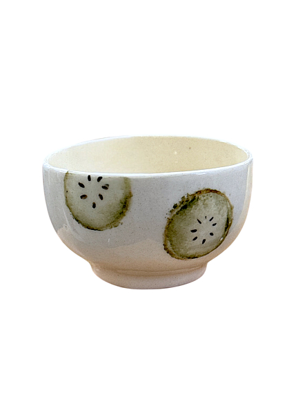 Пиала ручной работы Киви, белая, керамика, 125 мл, фото 1.