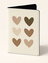 Обложка на паспорт DARI DARI «Бежевые сердечки», искусственная кожа, бежевая