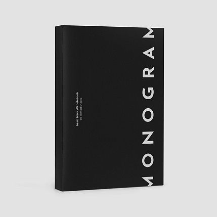 Блокнот MONOGRAM в точку, А5, 96 листов, черный, фото 4.