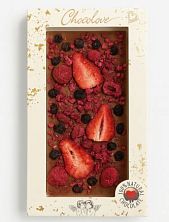 Шоколад молочный с клубникой, малиной и черной смородиной, 90 г