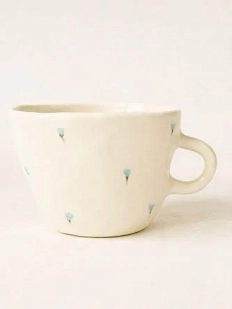 Чашка для чая ручной работы Цветочки голубые, керамика, 250 мл