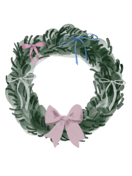 3D Стикер на телефон «Новогодний венок», фото 1.