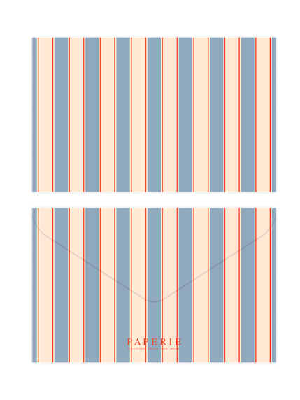 Конверт для подарочной карты «Полоска», голубой, фото 1.