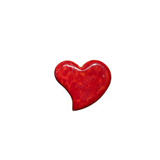 Брошь из керамики «Red Heart»