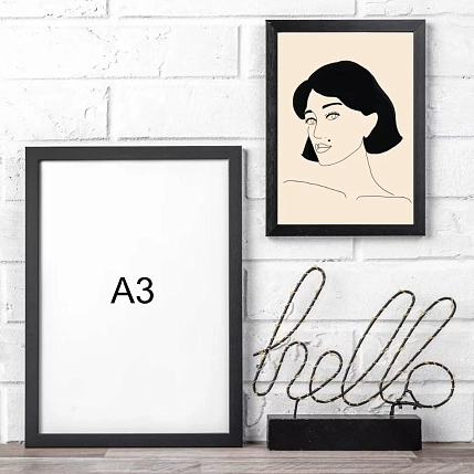 Постер интерьерный «Девушка с каре», А4, фото 3.