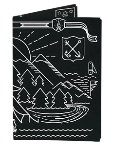 Обложка на паспорт New Wallet «New Trip», черная