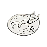 Фигурная тарелка ручной работы ЮЛЬНИКА (JULNIKA) «Безмятежный лис», полуфарфор, 25 см, превью фото 4