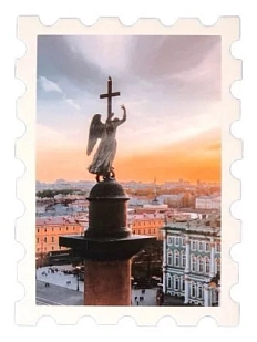 Открытка «Мини-марка. Колонна», 93х67 мм