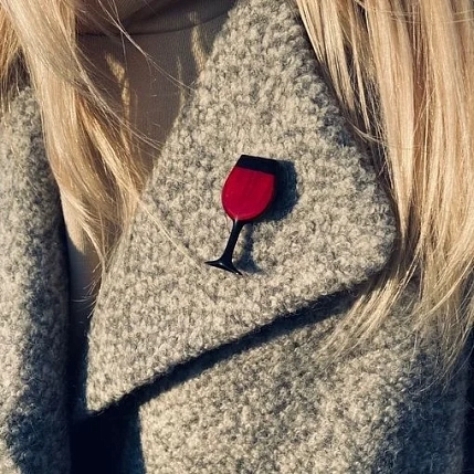 Брошь «Бокал вина», фото 3.