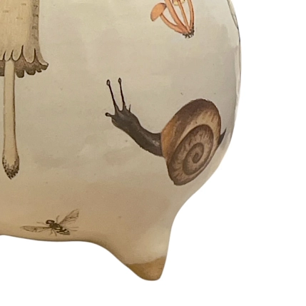 Кружка-котелок ручной работы Керумбия на ножках «Poison», песочная, керамика, 350 мл, фото 3.