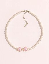 Колье ручной работы Джевс «Розовые звёзды», 45 см