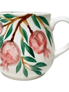 Кружка ручной работы Верба керамика «Гранат», 350 мл, керамика