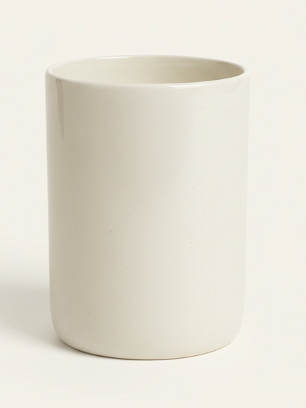 Стакан ручной работы Донышко-горлышко «Кот Краш Зеленый», белый, керамика, 300 мл, фото 2.