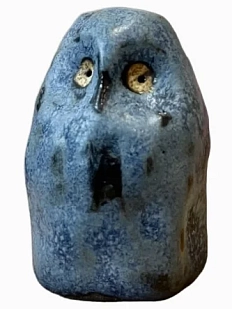 Статуэтка ручной работы Кимбриа «Сова», чёрно-серая, керамика