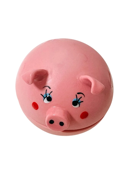 Свеча-шкатулка ручной работы «Поросёнок», розовая, фарфор, фото 2.