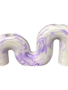 Подсвечник волна, фиолетовый