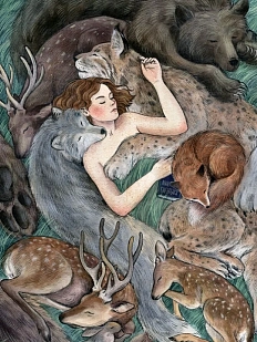 Постер интерьерный Анна Спешилова «В безопасности», А2