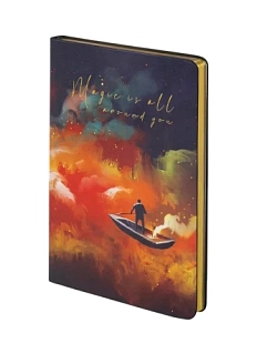 Ежедневник недатированный, BRAUBERG «Sky boat», А5