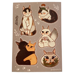 Стикерпак «Кошечки», А6