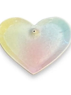 Подставка для благовоний «Сердце с разводами», керамика