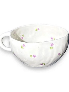 Кружка ручной работы «Цветочки», сиреневая, керамика, 250-300 мл